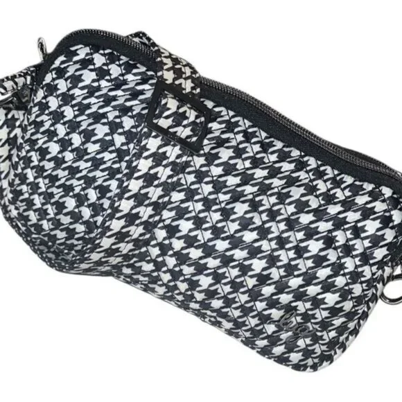 Lug Black and White RFID Convertible Coupe XL Crossbody Belt Bag - Picture 1 of 14